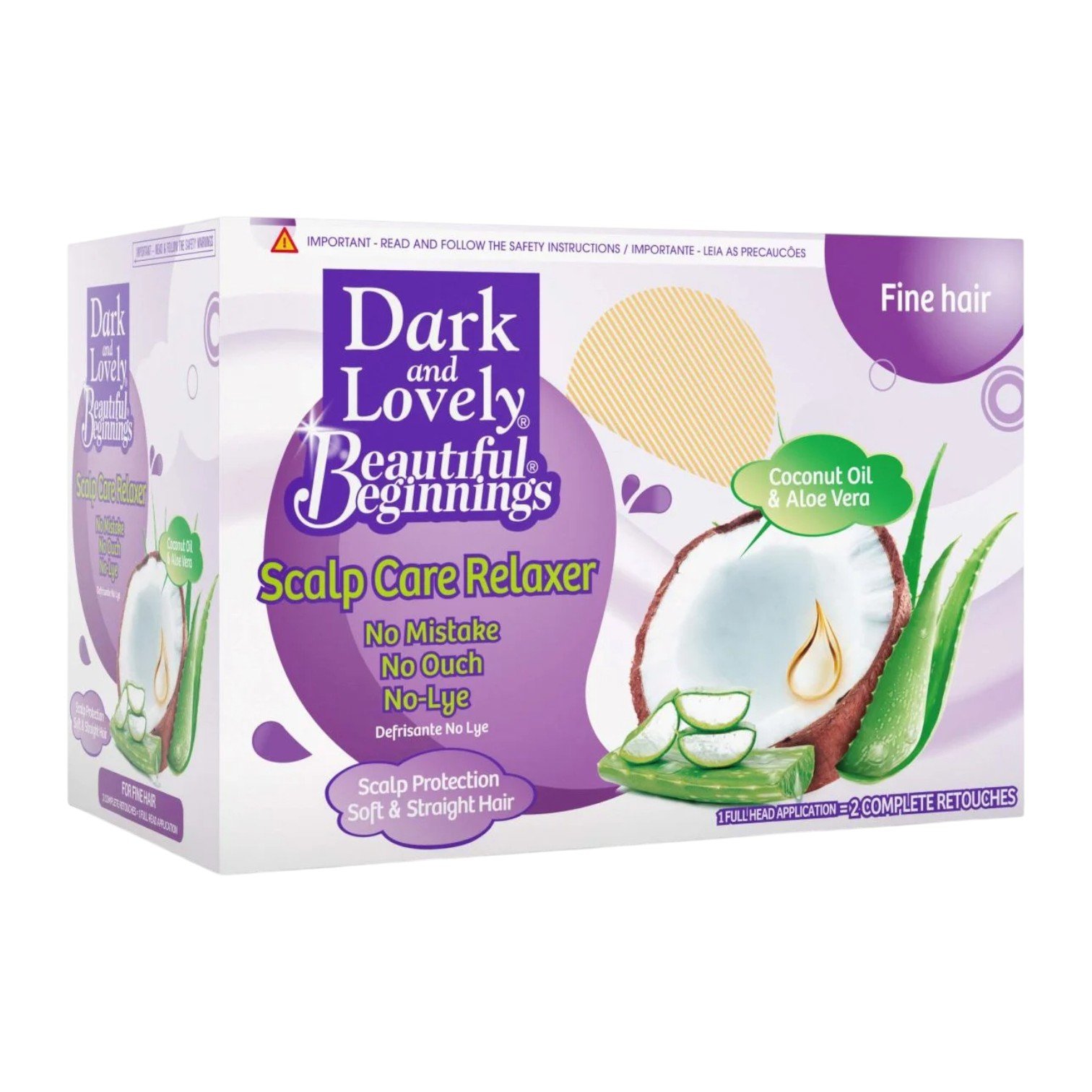 Dark & Lovely Beautiful Beginnings No-Lye Relaxer Kit Fine Hair