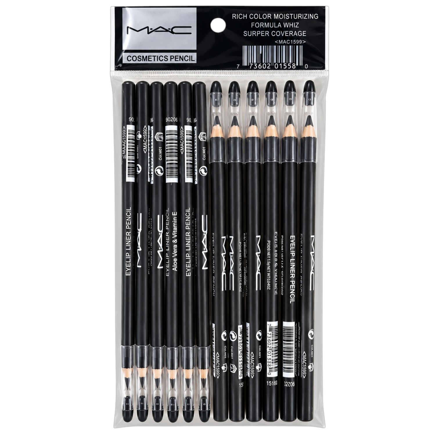MAC Eye/Lip Liner Pencil PRETO (PACK DE 12 UNIDADES)