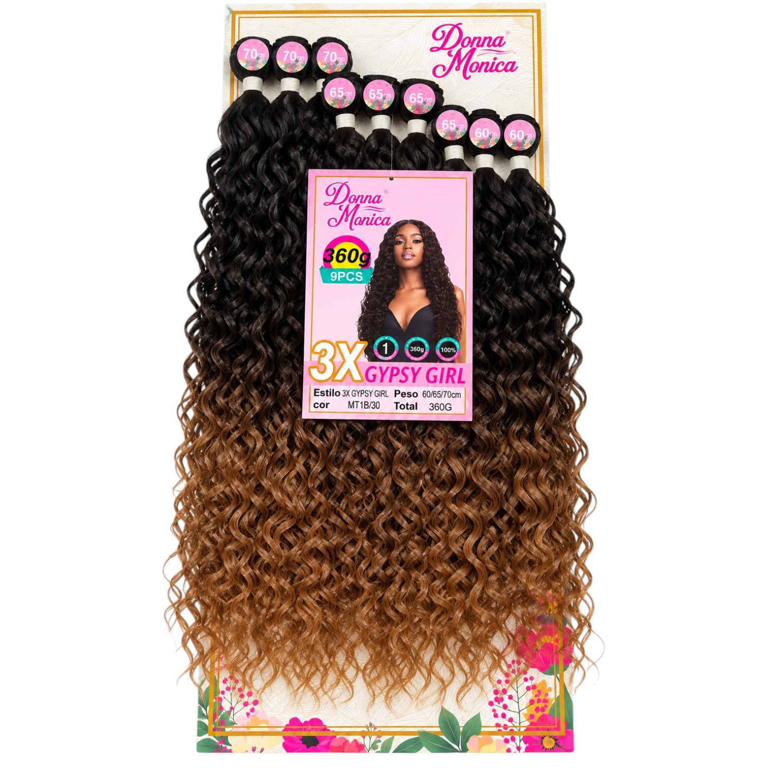 D.M 3x Gypsy Girl Bio Fibra 60/65/70cm - T1B/30