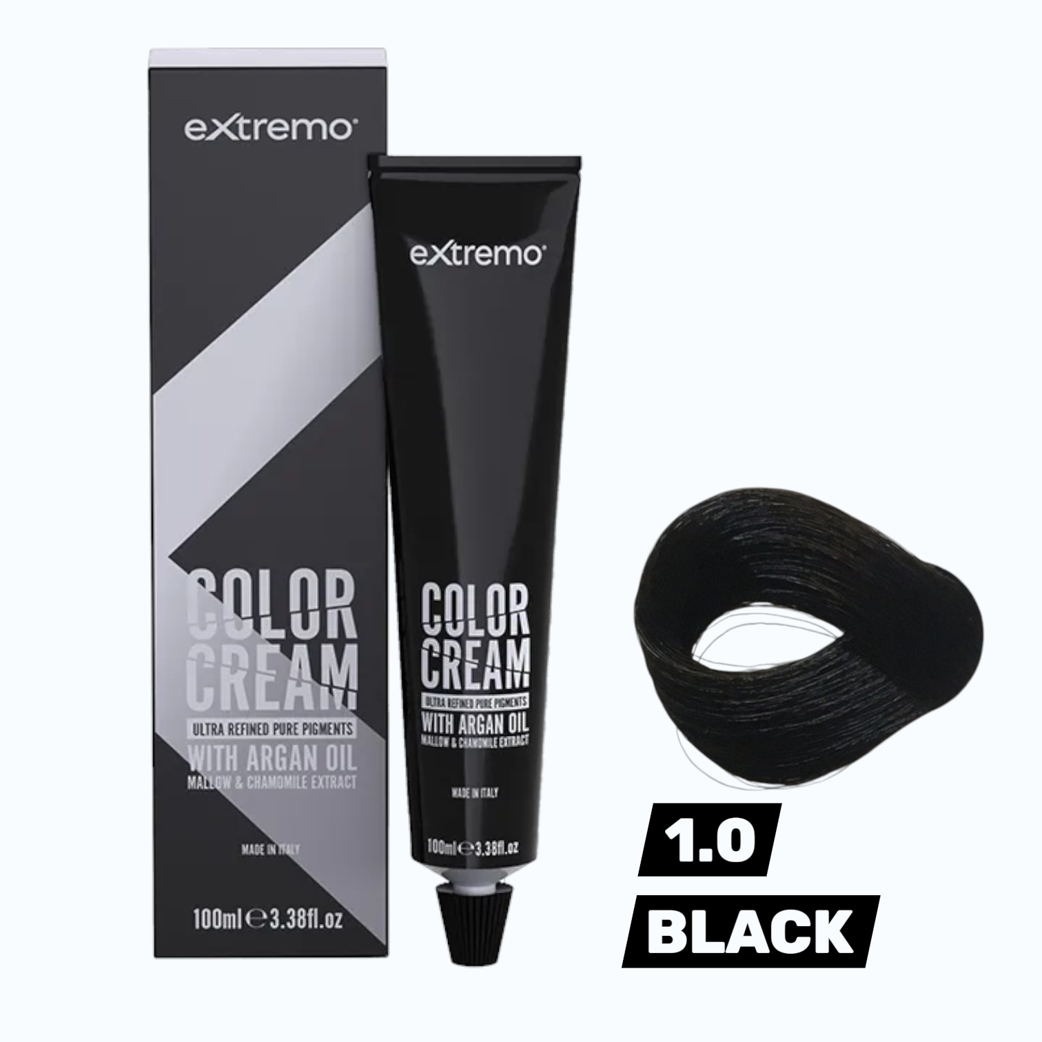 Extremo Coloração Permanente em Creme 1.0 - Preto