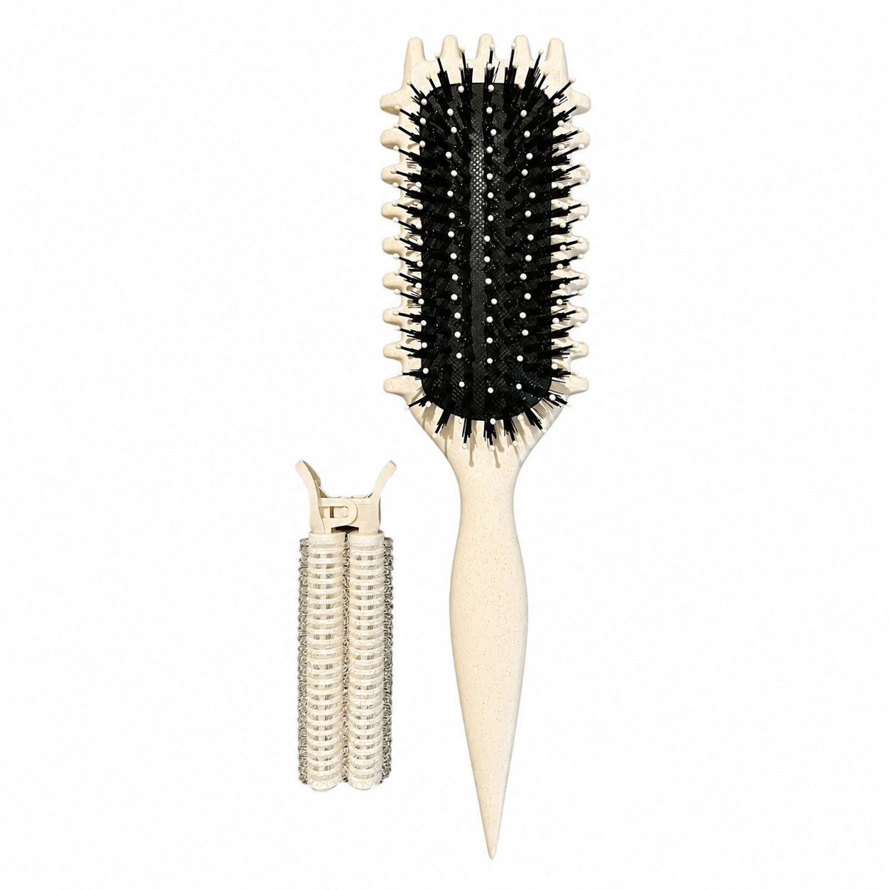 Curly Hair Brush Styling - Beige