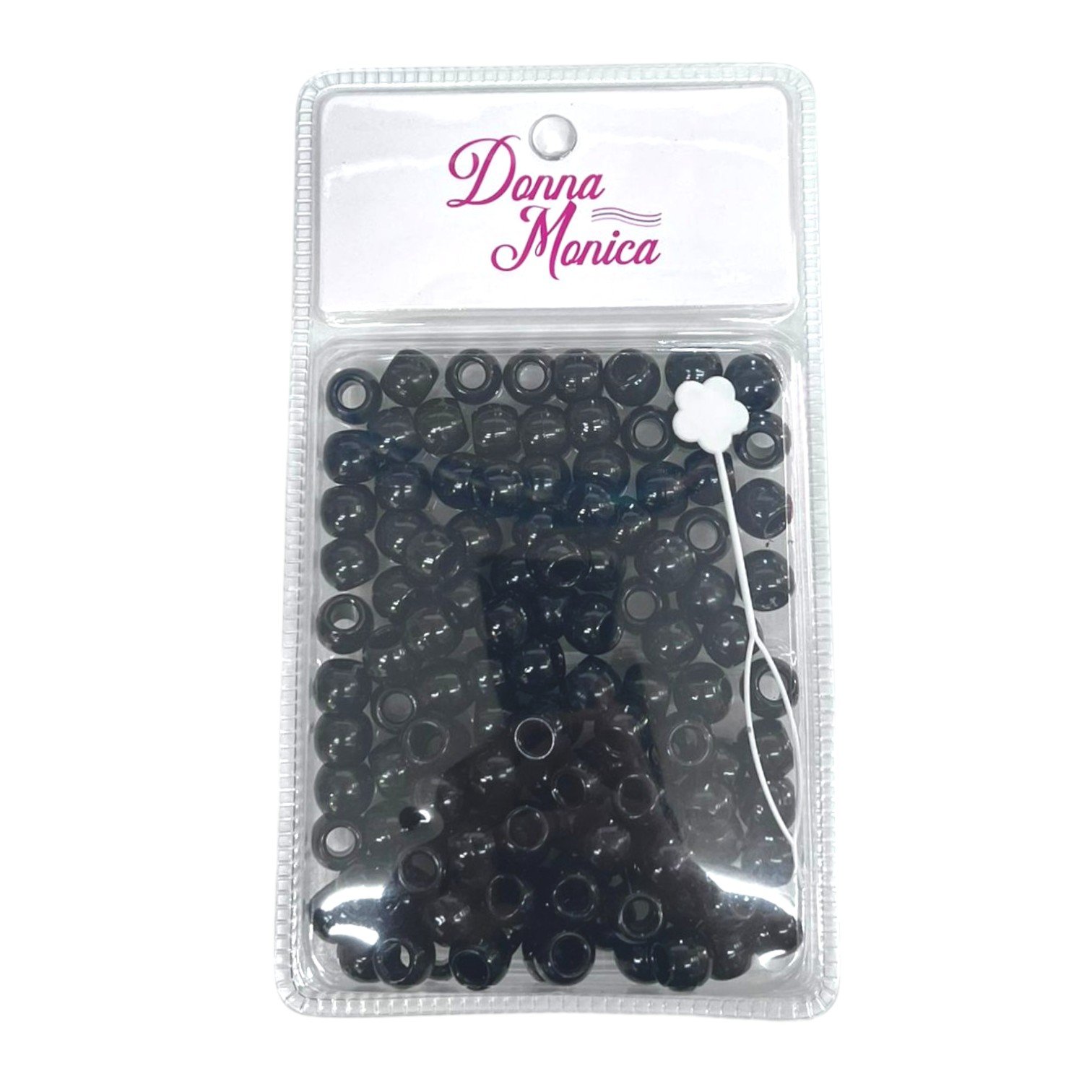 D.M Missangas Medias Pretas Bolinha Grande