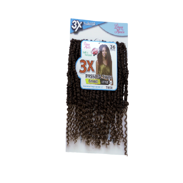 D.M PASSION TWIST BRAID 12'' 3X T1B/30