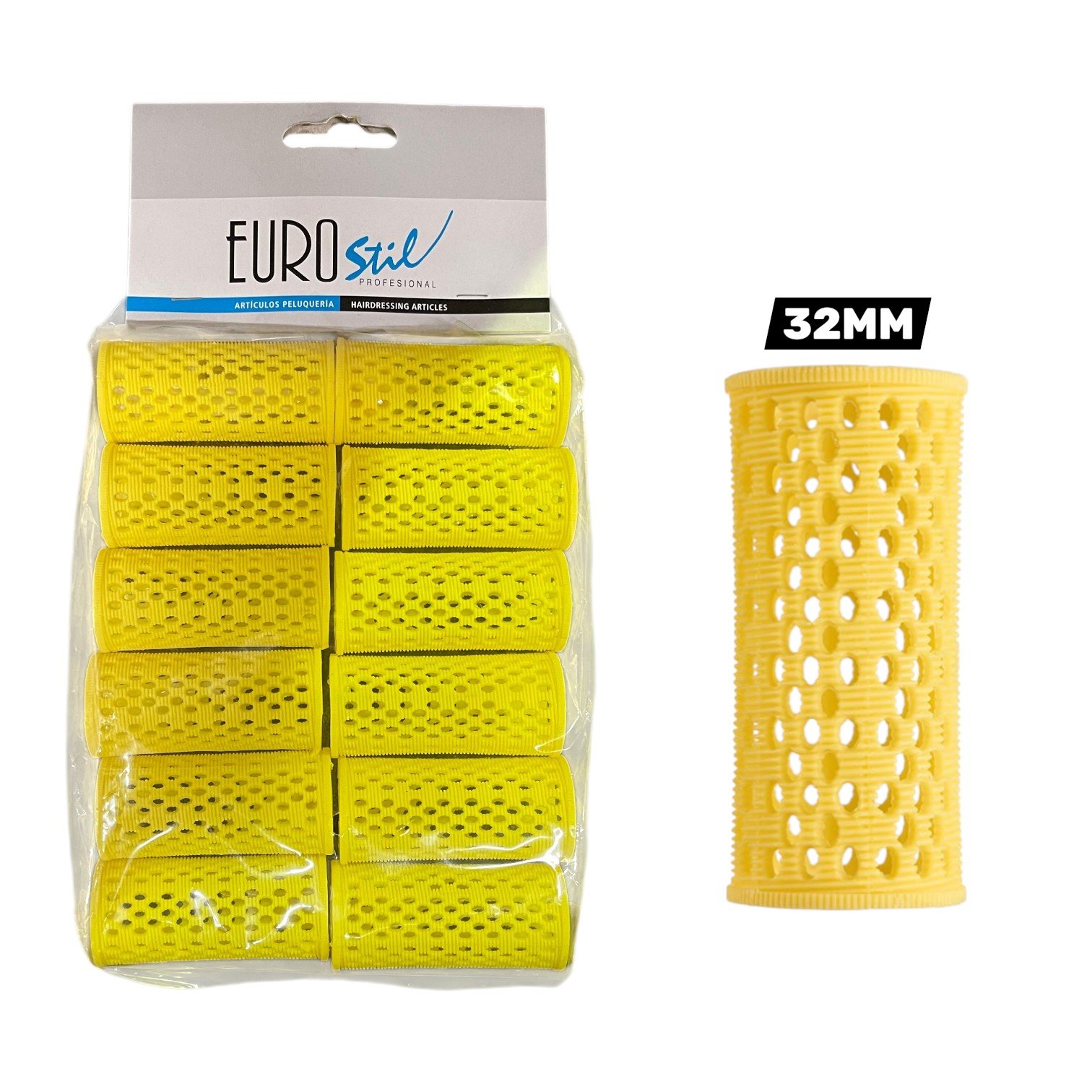 Rolo Extra Forte Amarelo 12unid. 32mm x 6.6cm