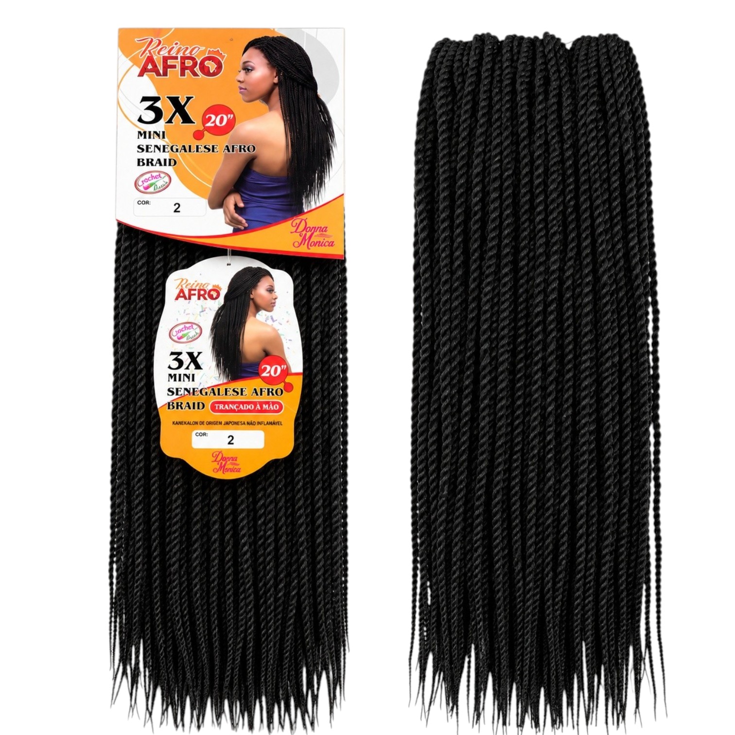 D.M Mini Senegalese Afro Braid 20'' 3x 270g - 2