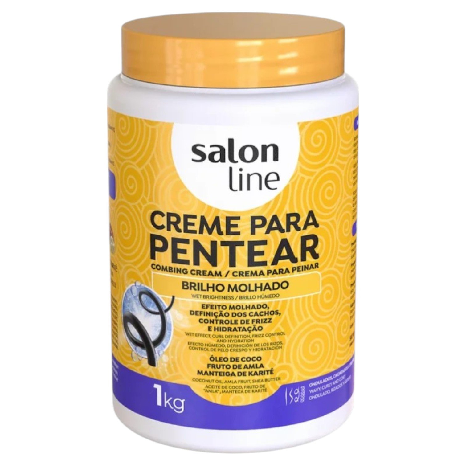 Salon Line Brilho Molhado Creme Para Pentear 1kg