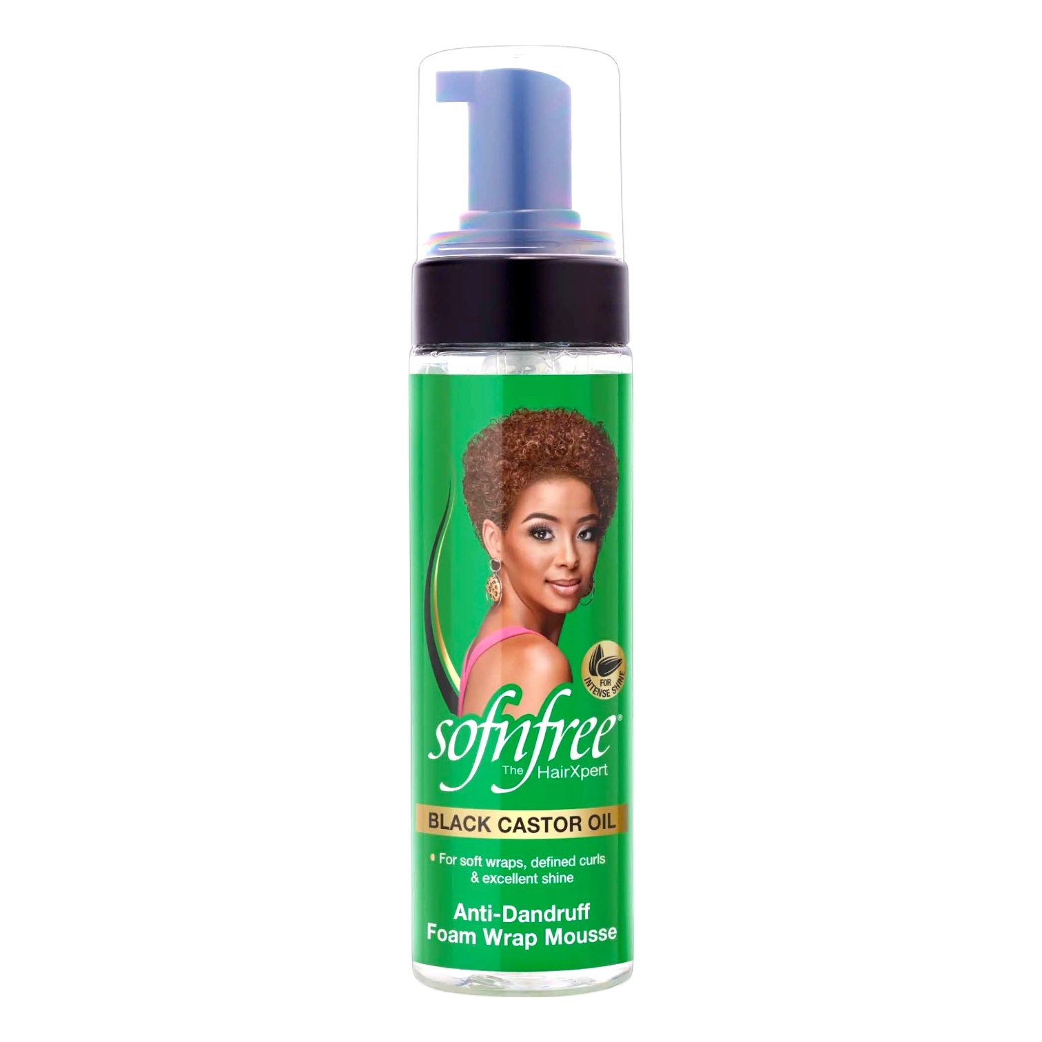 Sofn Free Black Castor Oil Anti Dandruff Foam Wrap Mousse 6.76oz.