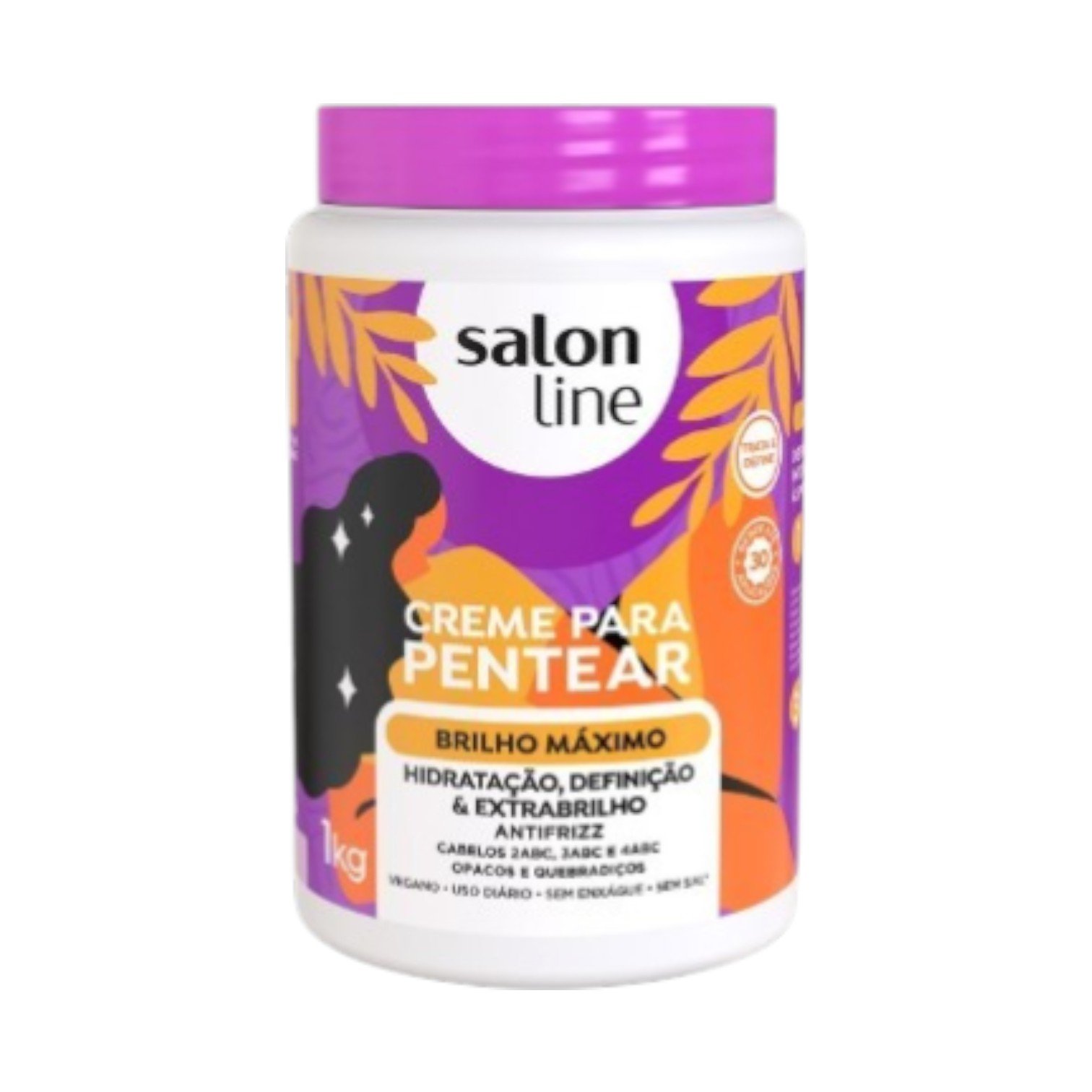 Salon Line Creme De Pentear Brilho Maximo 1kg