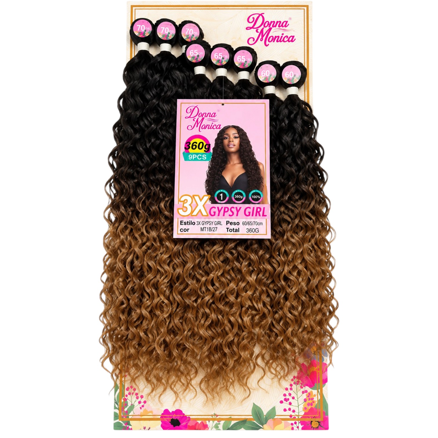 D.M 3x Gypsy Girl Bio Fibra 60/65/70cm - T1B/27