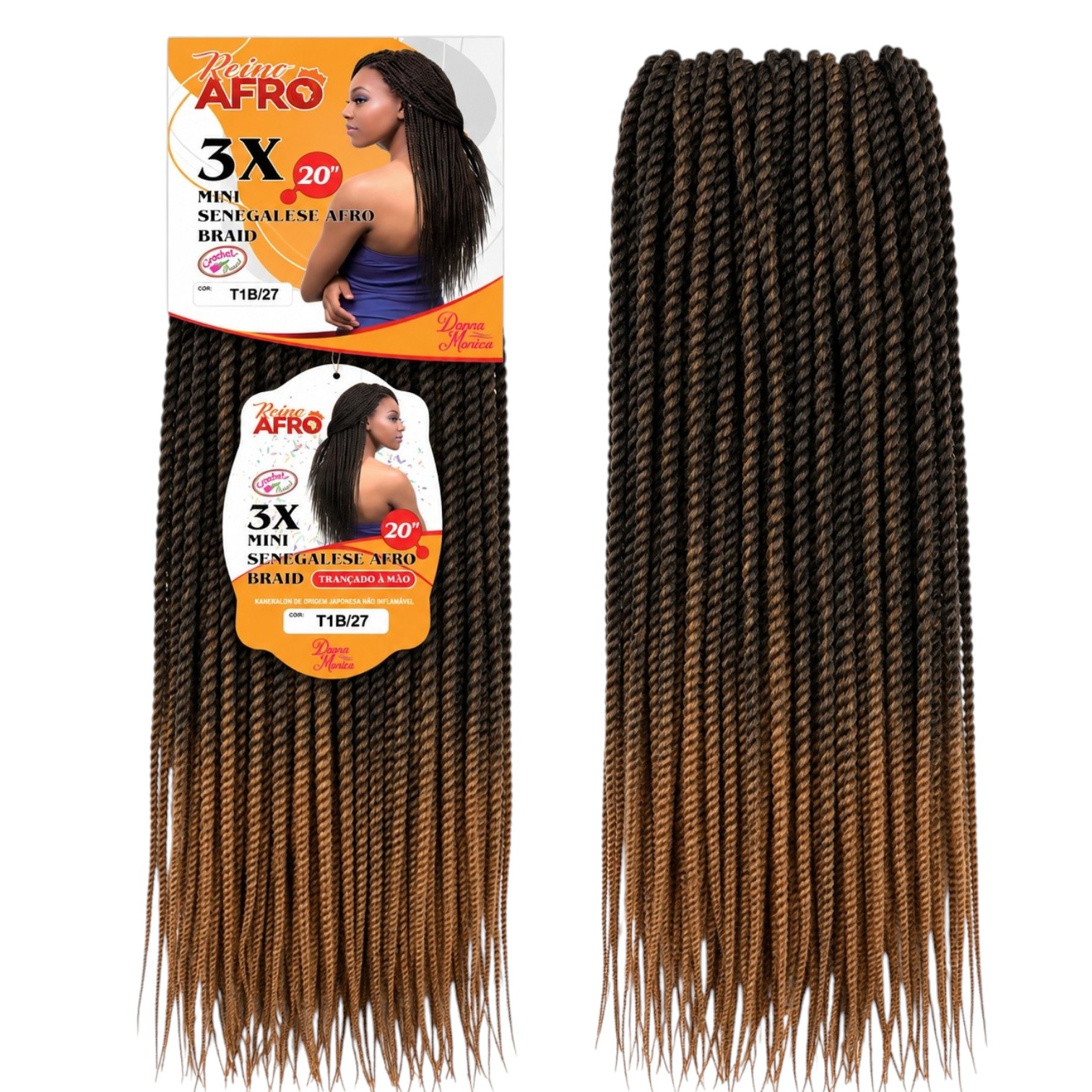 D.M Mini Senegalese Afro Braid 20'' 3x 270g - T1B/27